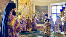 Божественная Литургия в Троицком соборе Данилова монастыря в Неделю 2-ю Великого поста
