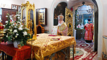 В день памяти пророка Божия Илии Святейший Патриарх Кирилл совершил Литургию в храме Илии Пророка в Обыденском переулке в Москве