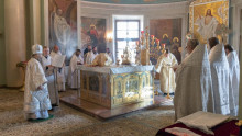 В Даниловом монастыре совершили богослужения 11-й Недели по Пятидесятнице