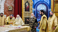 В двенадцатую годовщину интронизации Святейший Патриарх Кирилл совершил Литургию в Храме Христа Спасителя