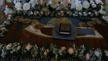 В Даниловом монастыре совершили погребение плащаницы Пресвятой Богородицы