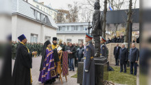 Епископ Алексий освятил памятник святому князю Александру Невскому