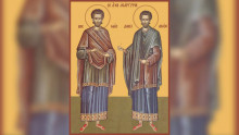 Бессребреники Косма и Дамиан, в Риме пострадавшие (284)