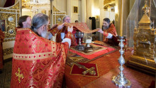 В день отдания Пасхи в Даниловом монастыре прошли богослужения