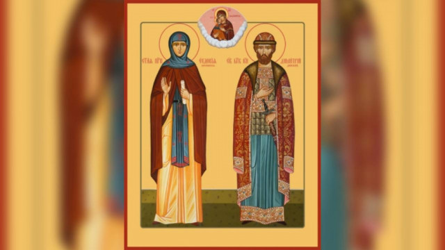 Благоверные князь Димитрий Донской (1389) и княгиня Евдокия (1407) | Московский Данилов монастырь