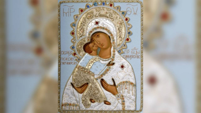 Псково-Печерская икона Божией Матери, именуемая «Умиление» (1524) | Московский Данилов монастырь