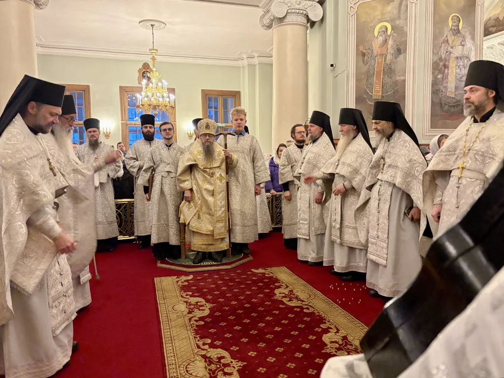 В Неделю 31-ю по Пятидесятнице, по Рождестве Христовом, епископ Алексий совершил Божественную Литургию в Даниловой обители