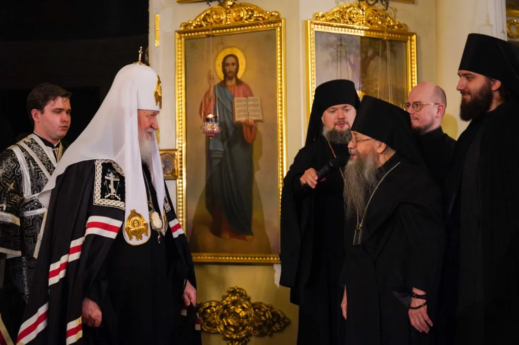 Святейший Патриарх Кирилл совершил повечерие с чтением Великого канона прп. Андрея Критского в Даниловом монастыре