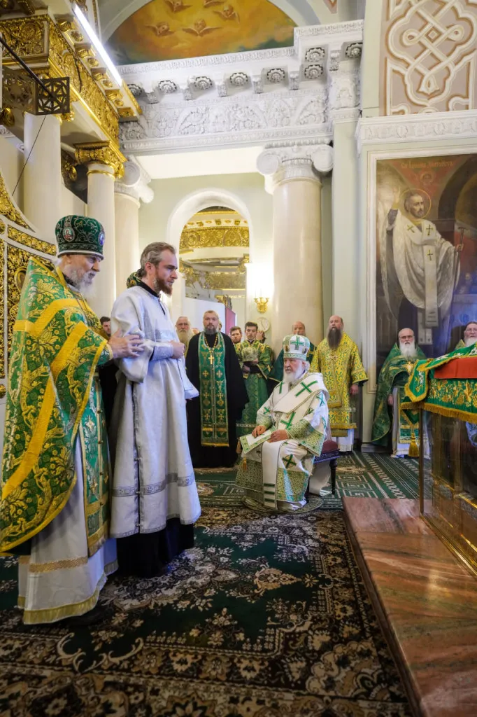Святейший Патриарх Кирилл возглавил престольные торжества в Даниловом монастыре и совершил пресвитерскую хиротонию насельника обители