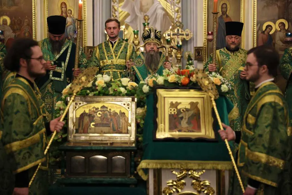 В Неделю сыропустную, день памяти благоверного князя Даниила Московского, Святейший Патриарх Кирилл совершил Литургию в Даниловом ставропигиальном монастыре