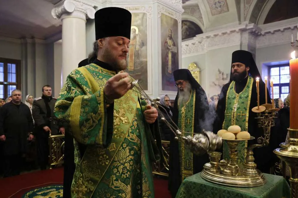 В Неделю сыропустную, день памяти благоверного князя Даниила Московского, Святейший Патриарх Кирилл совершил Литургию в Даниловом ставропигиальном монастыре