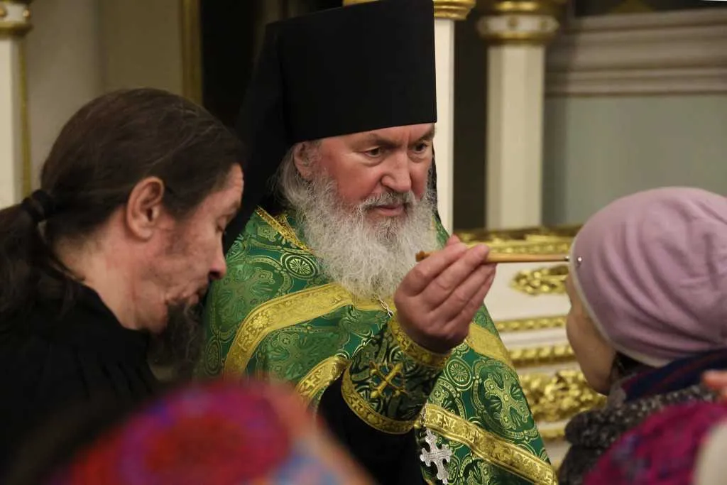 В Неделю сыропустную, день памяти благоверного князя Даниила Московского, Святейший Патриарх Кирилл совершил Литургию в Даниловом ставропигиальном монастыре