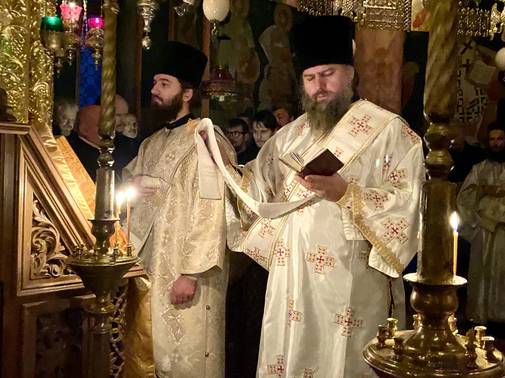 В день памяти свт. Спиридона Тримифунтского епископ Алексий возглавил престольный праздник Преображенского подворья Данилова монастыря
