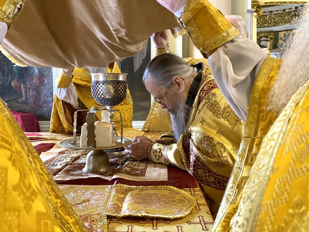Божественная Литургия в Троицком соборе в Неделю 9-ю по Пятидесятнице