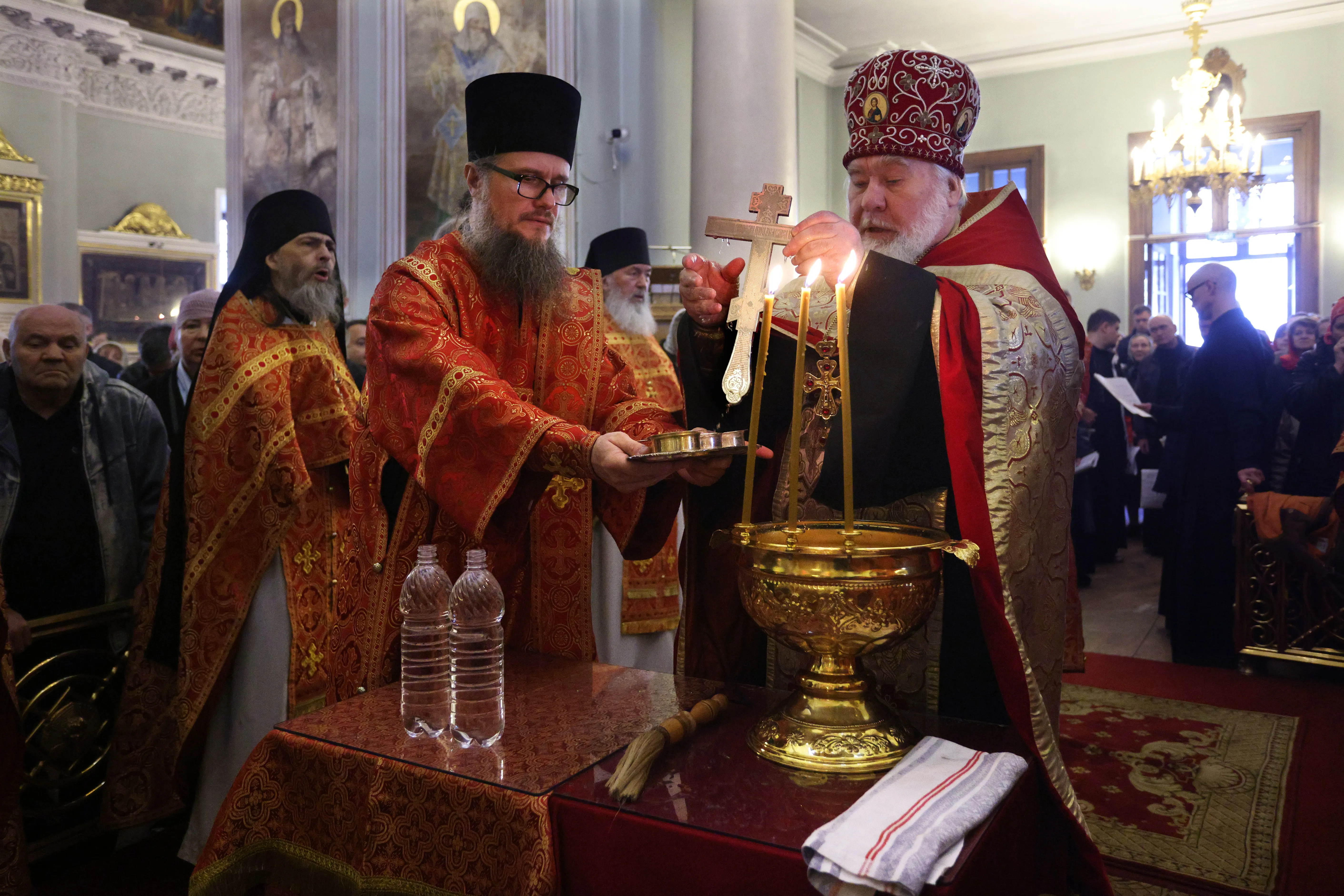 В пятницу Светлой седмицы в Даниловой обители совершены Божественная Литургия и водосвятный молебен