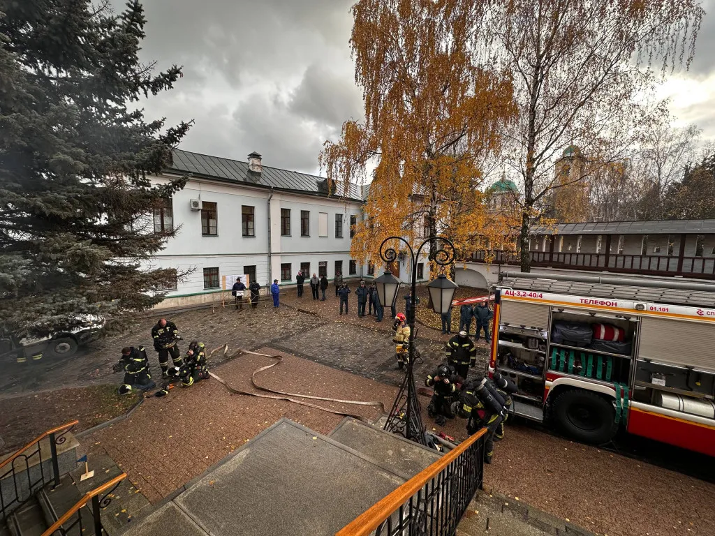 В Даниловом монастыре были проведены пожарно-тактические учения