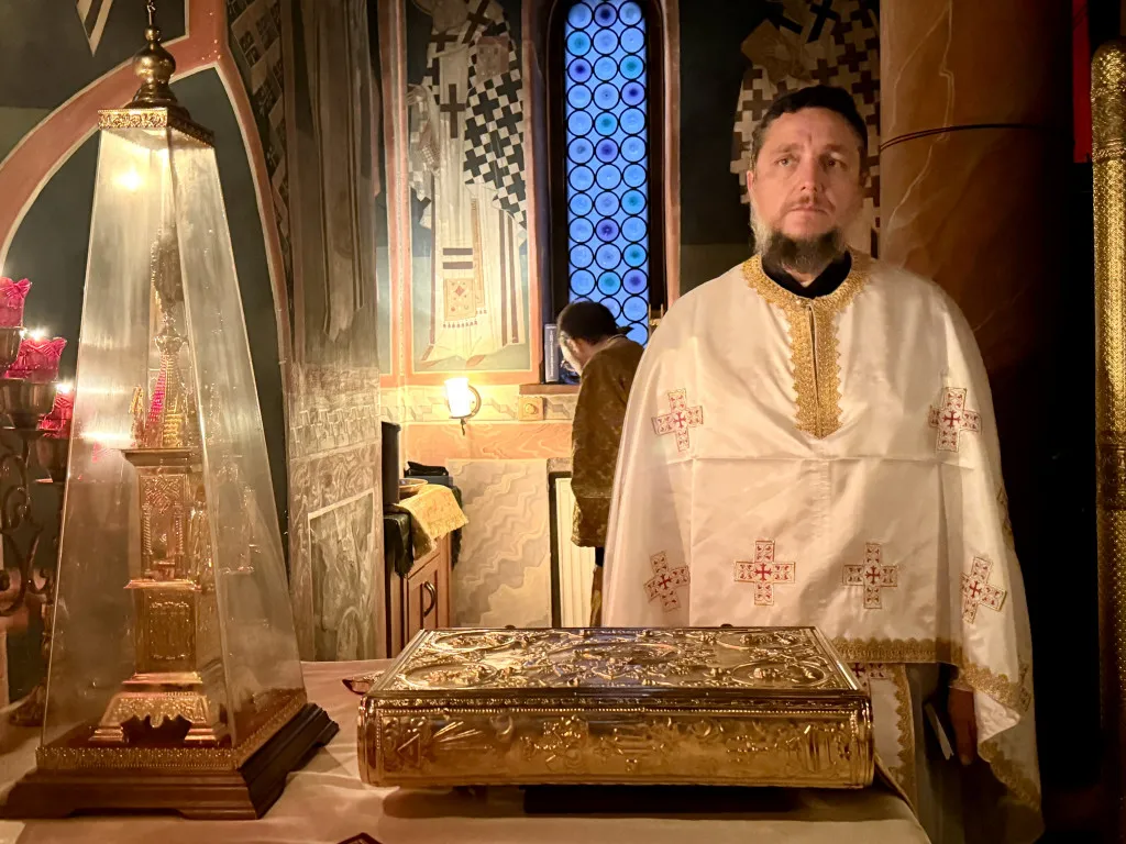 В день памяти свт. Спиридона Тримифунтского епископ Алексий возглавил престольный праздник Преображенского подворья Данилова монастыря