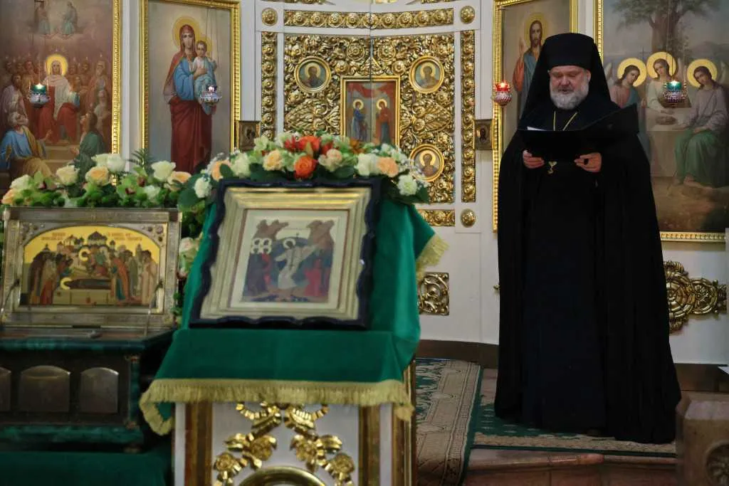 В Неделю сыропустную, день памяти благоверного князя Даниила Московского, Святейший Патриарх Кирилл совершил Литургию в Даниловом ставропигиальном монастыре