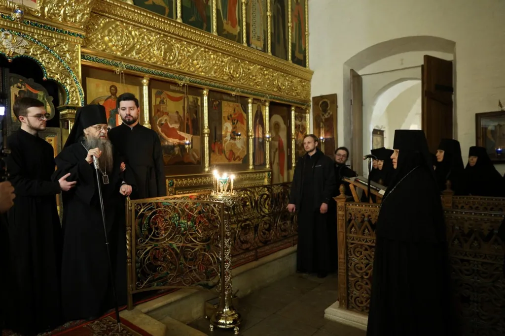 В четверг первой седмицы Великого поста епископ Алексий совершил чтение Великого канона преп. Андрея Критского в Богородице-Рождественском монастыре