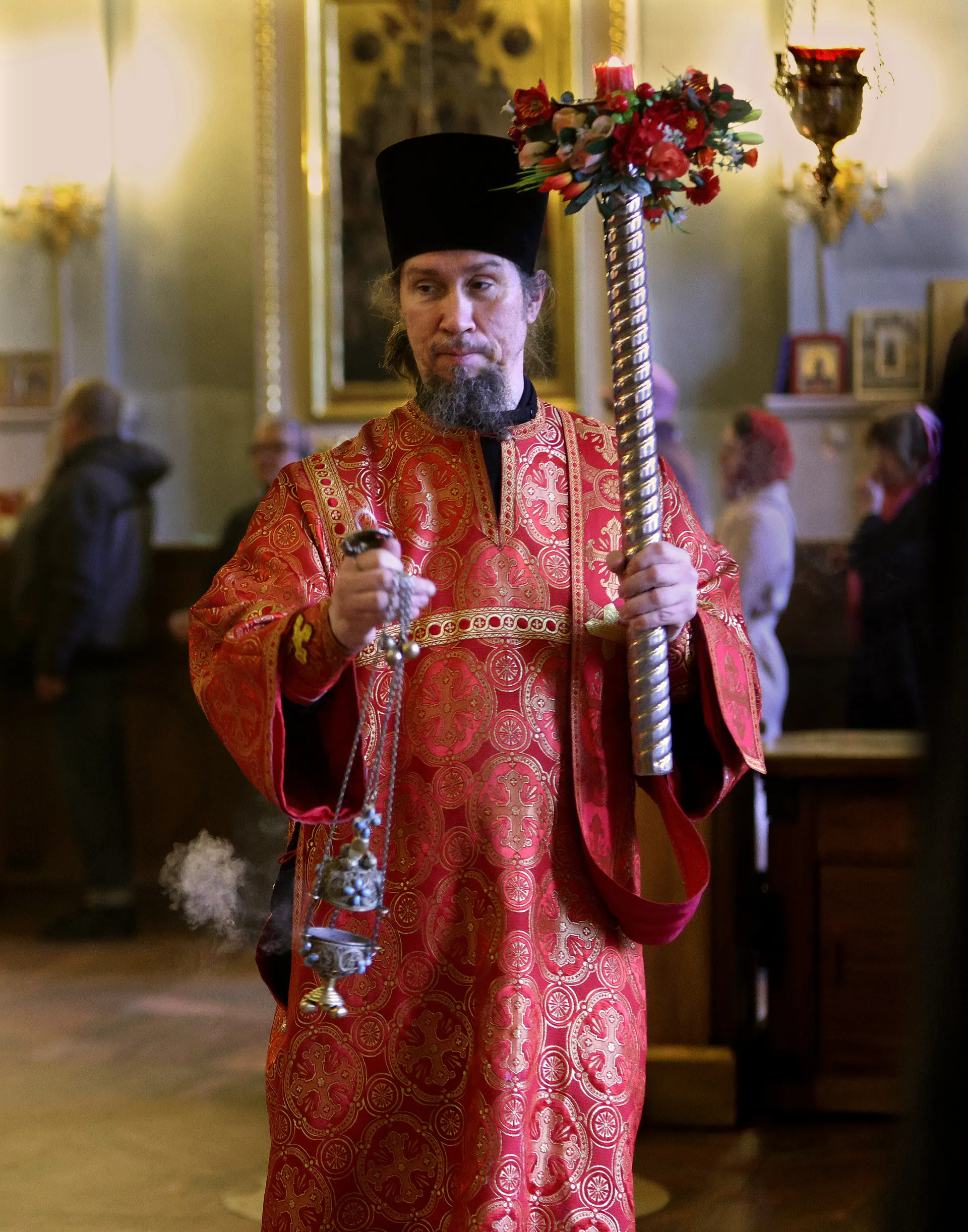 В пятницу Светлой седмицы в Даниловой обители совершены Божественная Литургия и водосвятный молебен