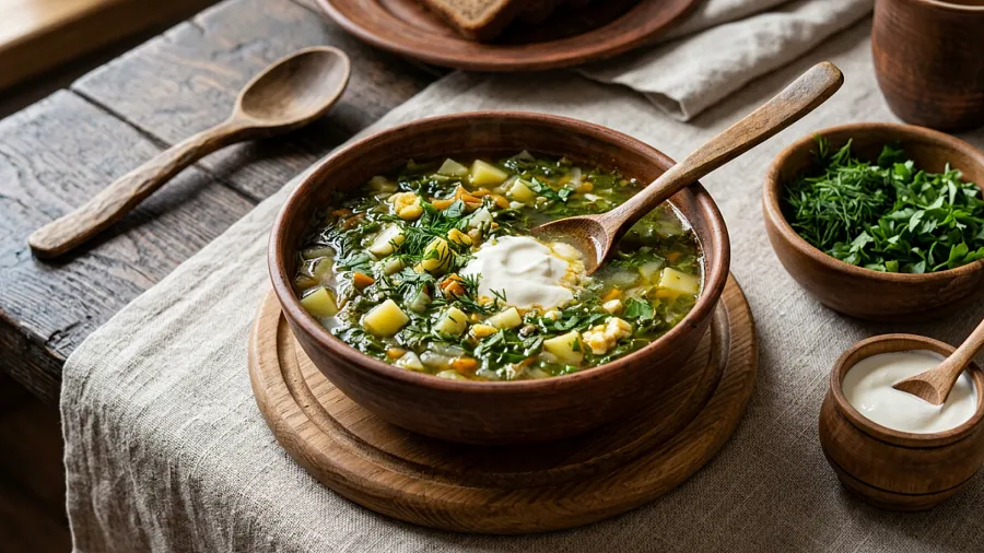 Суп из щавеля и крапивы