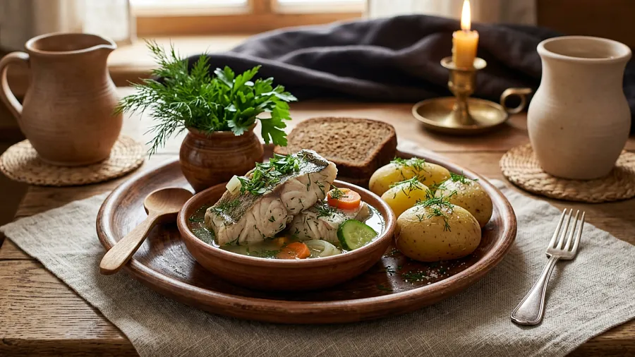 Судак отварной