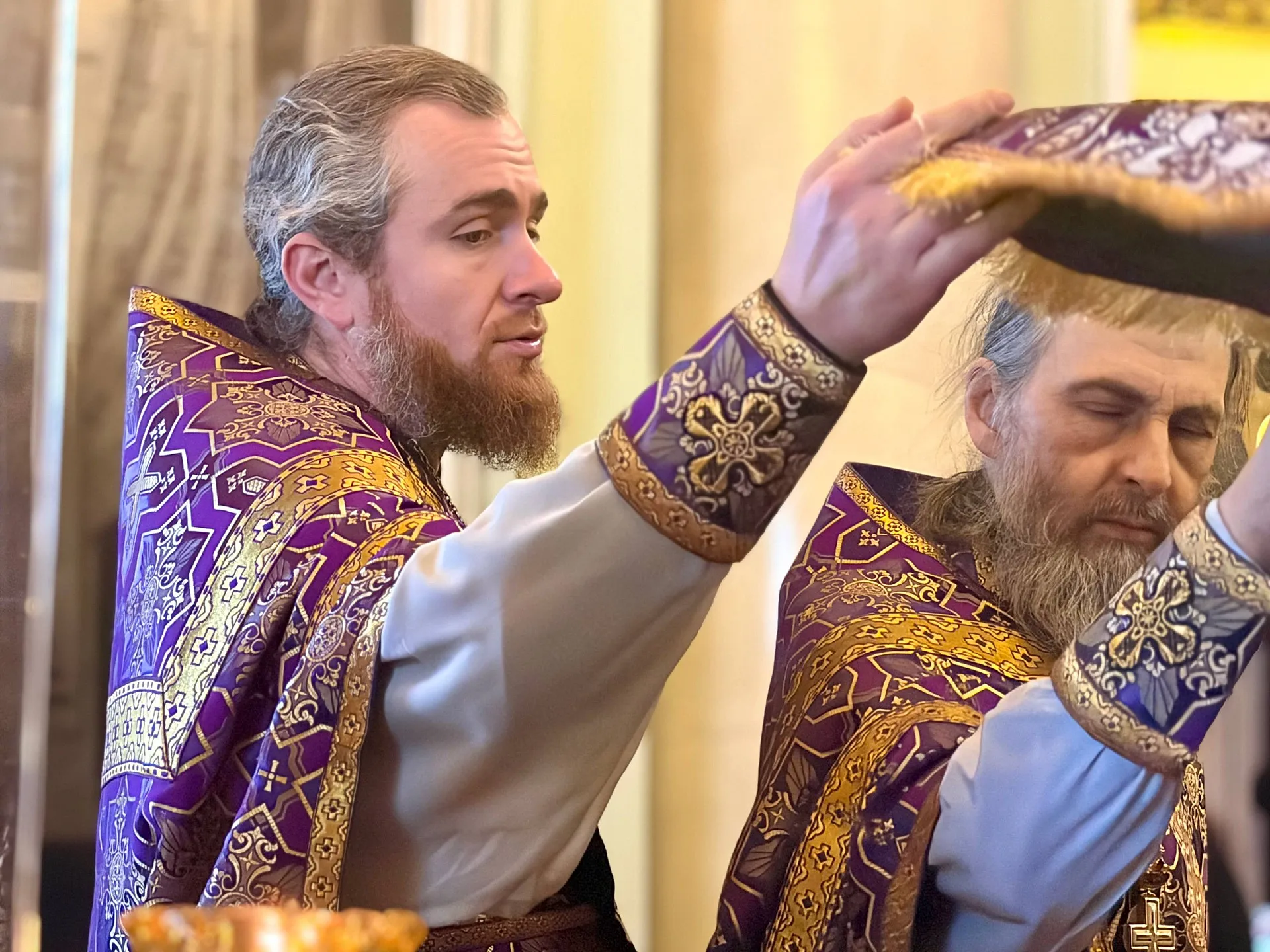 В Великий Четверг епископ Алексий возглавил Литургию в Даниловом монастыре