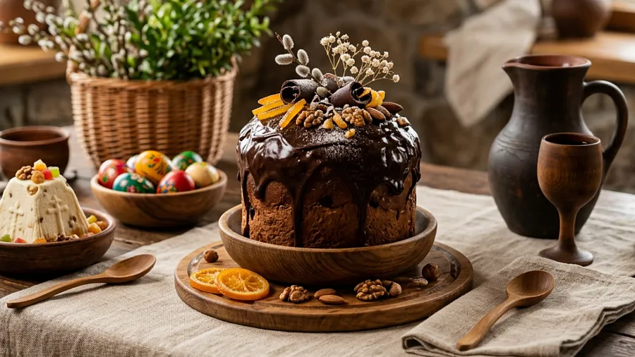 Кулич шоколадный