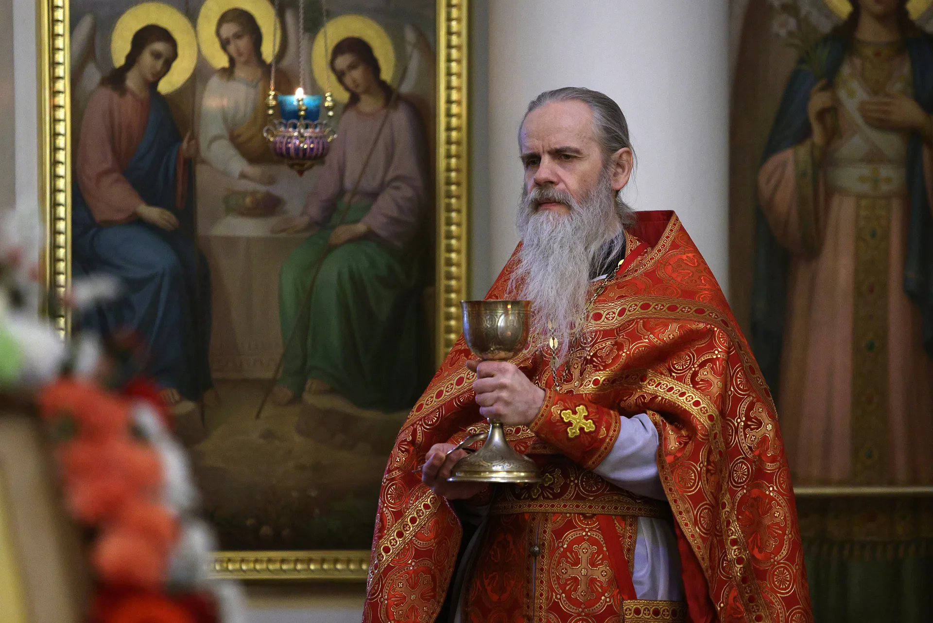 В пятницу Светлой седмицы в Даниловой обители совершены Божественная Литургия и водосвятный молебен