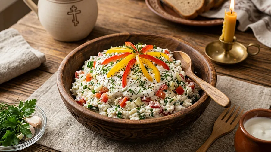 Творог с зеленью