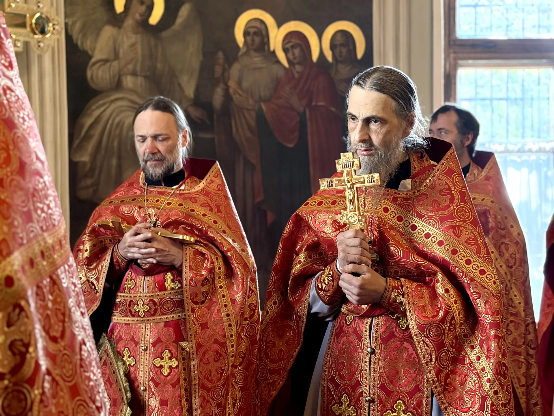 Божественная Литургия в Даниловом монастыре в Неделю 6-ю по Пасхе, о слепом
