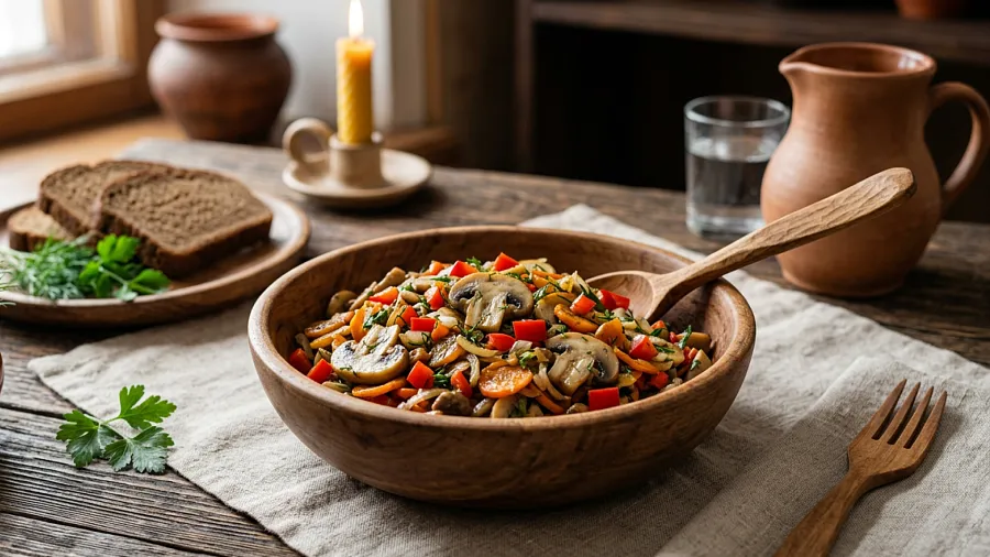 Салат из шампиньонов