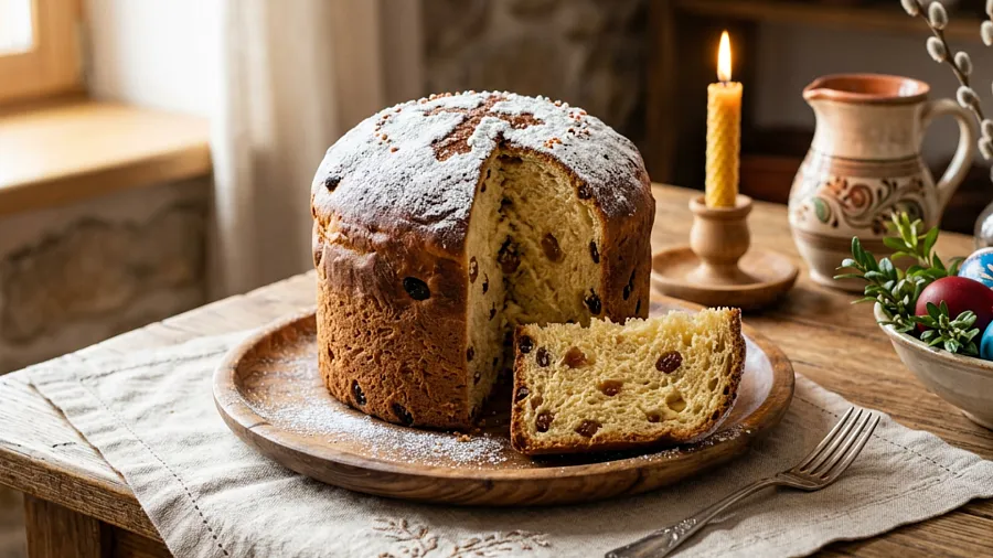 Кулич ванильный с сахаром