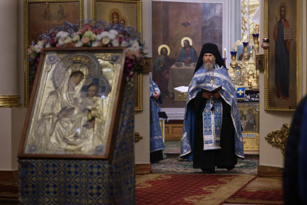 В обители князя Даниила совершена утреня с пением Акафиста Пресвятой Богородице