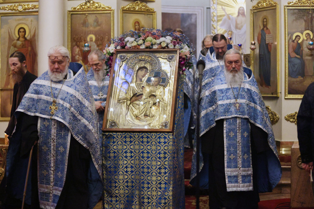 В обители князя Даниила совершена утреня с пением Акафиста Пресвятой Богородице