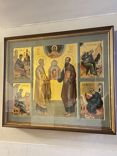 апостолы петр и павел с евангелистами