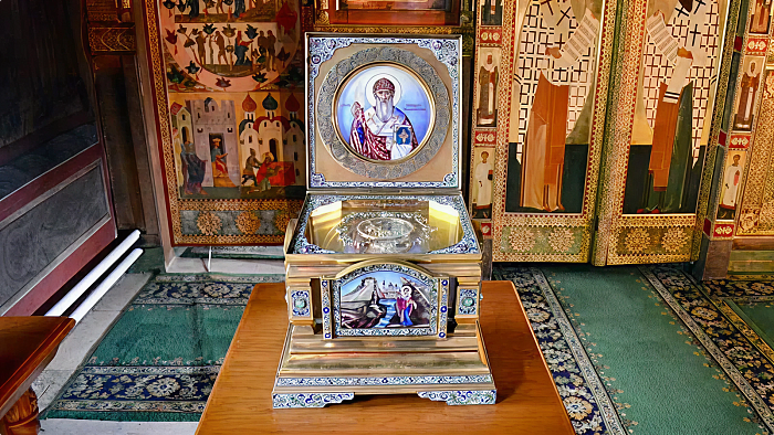 Ковчег с частицей мощей святителя Спиридона, епископа Тримифунтского
